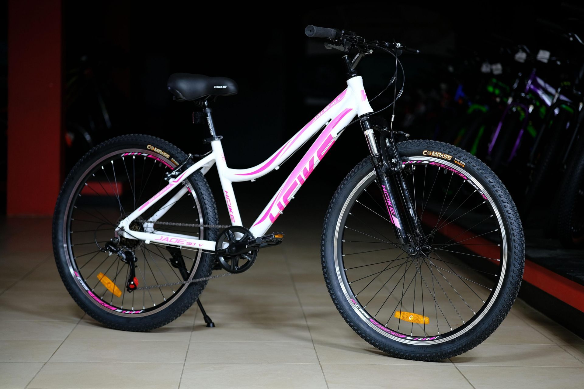 Велосипед HOKE Jade 50 V белый-розовый 15